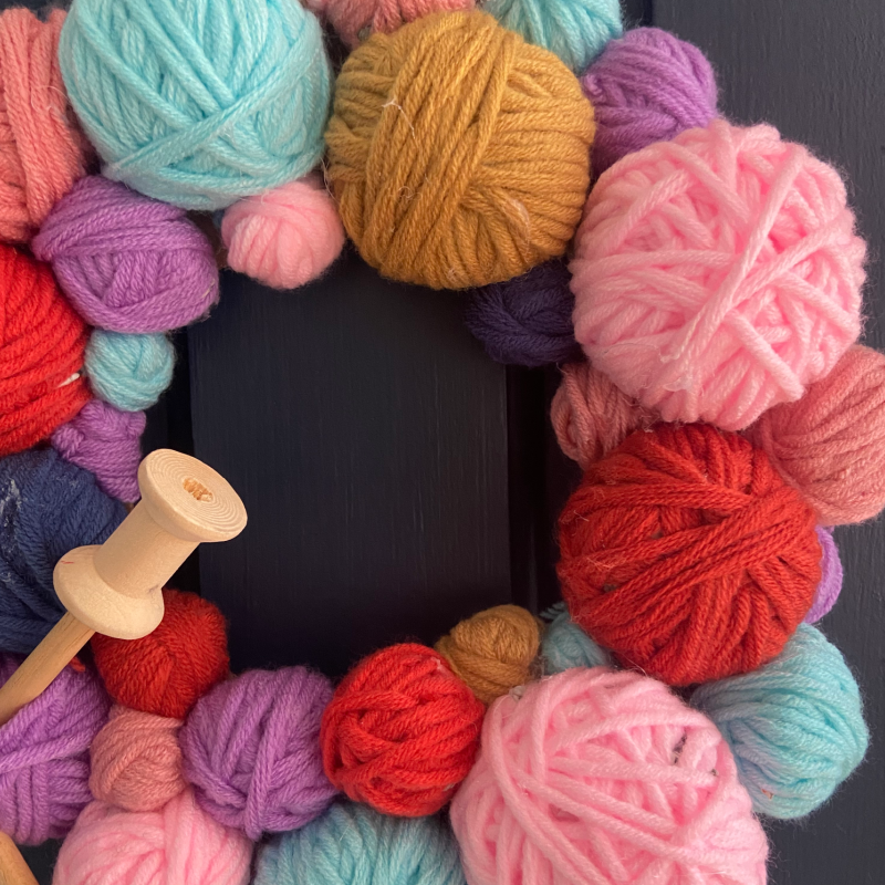 Ball Of Wool Wreath