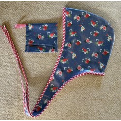 The vintage rose rain bonnet
